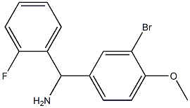 (3-bromo-4-methoxyphenyl)(2-fluorophenyl)methanamine 结构式