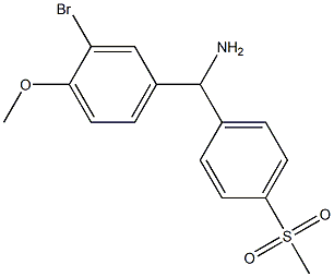 (3-bromo-4-methoxyphenyl)(4-methanesulfonylphenyl)methanamine 结构式