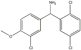 (3-chloro-4-methoxyphenyl)(2,5-dichlorophenyl)methanamine 结构式