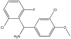 (3-chloro-4-methoxyphenyl)(2-chloro-6-fluorophenyl)methanamine 结构式