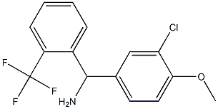 (3-chloro-4-methoxyphenyl)[2-(trifluoromethyl)phenyl]methanamine 结构式