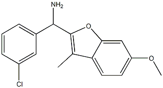 (3-chlorophenyl)(6-methoxy-3-methyl-1-benzofuran-2-yl)methanamine 结构式