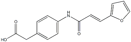 (4-{[(2E)-3-(2-furyl)prop-2-enoyl]amino}phenyl)acetic acid 结构式