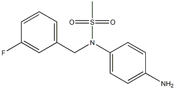 (4-aminophenyl)-N-[(3-fluorophenyl)methyl]methanesulfonamide 结构式