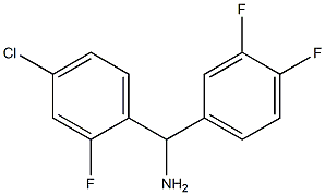 (4-chloro-2-fluorophenyl)(3,4-difluorophenyl)methanamine 结构式