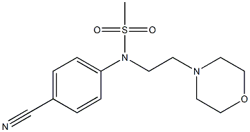 (4-cyanophenyl)-N-[2-(morpholin-4-yl)ethyl]methanesulfonamide 结构式