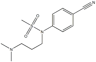 (4-cyanophenyl)-N-[3-(dimethylamino)propyl]methanesulfonamide 结构式