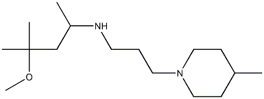 (4-methoxy-4-methylpentan-2-yl)[3-(4-methylpiperidin-1-yl)propyl]amine 结构式