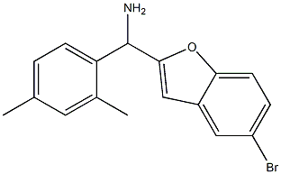 (5-bromo-1-benzofuran-2-yl)(2,4-dimethylphenyl)methanamine 结构式