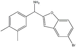 (5-bromo-1-benzofuran-2-yl)(3,4-dimethylphenyl)methanamine 结构式