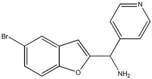 (5-bromo-1-benzofuran-2-yl)(pyridin-4-yl)methanamine 结构式