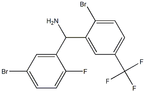 (5-bromo-2-fluorophenyl)[2-bromo-5-(trifluoromethyl)phenyl]methanamine 结构式