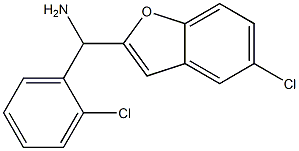 (5-chloro-1-benzofuran-2-yl)(2-chlorophenyl)methanamine 结构式