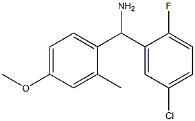 (5-chloro-2-fluorophenyl)(4-methoxy-2-methylphenyl)methanamine 结构式