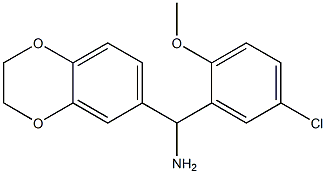 (5-chloro-2-methoxyphenyl)(2,3-dihydro-1,4-benzodioxin-6-yl)methanamine 结构式