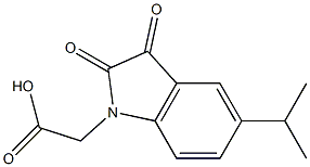 (5-isopropyl-2,3-dioxo-2,3-dihydro-1H-indol-1-yl)acetic acid 结构式