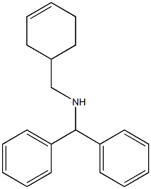 (cyclohex-3-en-1-ylmethyl)(diphenylmethyl)amine 结构式