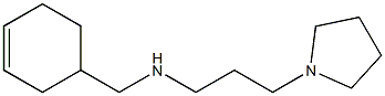 (cyclohex-3-en-1-ylmethyl)[3-(pyrrolidin-1-yl)propyl]amine 结构式