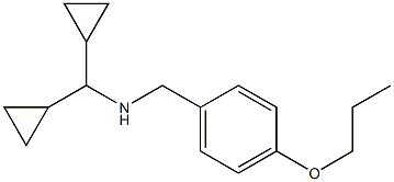 (dicyclopropylmethyl)[(4-propoxyphenyl)methyl]amine 结构式