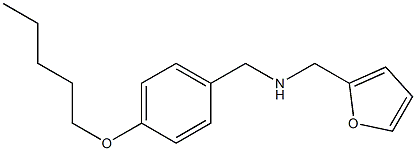 (furan-2-ylmethyl)({[4-(pentyloxy)phenyl]methyl})amine 结构式