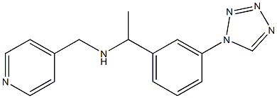 (pyridin-4-ylmethyl)({1-[3-(1H-1,2,3,4-tetrazol-1-yl)phenyl]ethyl})amine 结构式