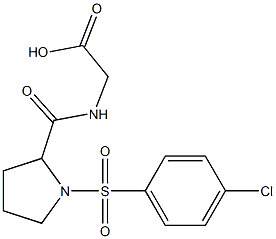 [({1-[(4-chlorophenyl)sulfonyl]pyrrolidin-2-yl}carbonyl)amino]acetic acid 结构式
