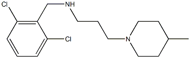 [(2,6-dichlorophenyl)methyl][3-(4-methylpiperidin-1-yl)propyl]amine 结构式