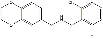 [(2-chloro-6-fluorophenyl)methyl](2,3-dihydro-1,4-benzodioxin-6-ylmethyl)amine 结构式