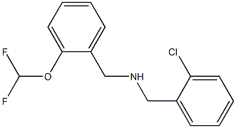 [(2-chlorophenyl)methyl]({[2-(difluoromethoxy)phenyl]methyl})amine 结构式