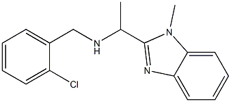 [(2-chlorophenyl)methyl][1-(1-methyl-1H-1,3-benzodiazol-2-yl)ethyl]amine 结构式