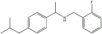 [(2-fluorophenyl)methyl]({1-[4-(2-methylpropyl)phenyl]ethyl})amine 结构式