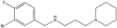 [(3-bromo-4-fluorophenyl)methyl][3-(piperidin-1-yl)propyl]amine 结构式