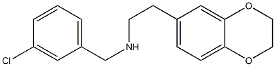 [(3-chlorophenyl)methyl][2-(2,3-dihydro-1,4-benzodioxin-6-yl)ethyl]amine 结构式