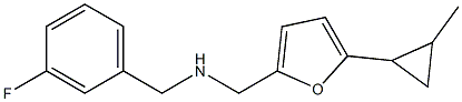 [(3-fluorophenyl)methyl]({[5-(2-methylcyclopropyl)furan-2-yl]methyl})amine 结构式