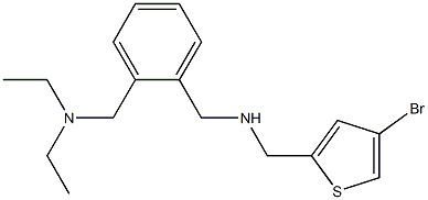 [(4-bromothiophen-2-yl)methyl]({2-[(diethylamino)methyl]phenyl}methyl)amine 结构式