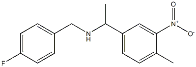 [(4-fluorophenyl)methyl][1-(4-methyl-3-nitrophenyl)ethyl]amine 结构式