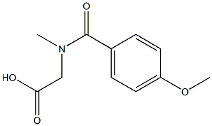 [(4-methoxybenzoyl)(methyl)amino]acetic acid 结构式