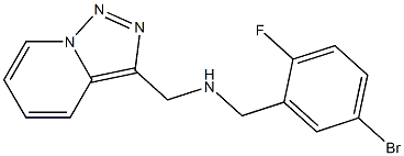 [(5-bromo-2-fluorophenyl)methyl]({[1,2,4]triazolo[3,4-a]pyridin-3-ylmethyl})amine 结构式