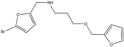 [(5-bromofuran-2-yl)methyl][3-(furan-2-ylmethoxy)propyl]amine 结构式