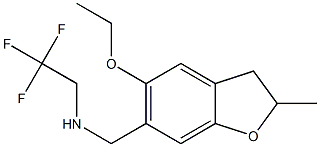 [(5-ethoxy-2-methyl-2,3-dihydro-1-benzofuran-6-yl)methyl](2,2,2-trifluoroethyl)amine 结构式