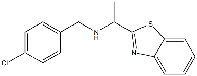 [1-(1,3-benzothiazol-2-yl)ethyl][(4-chlorophenyl)methyl]amine 结构式