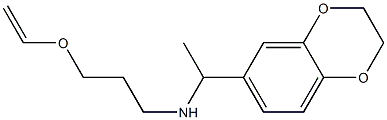 [1-(2,3-dihydro-1,4-benzodioxin-6-yl)ethyl][3-(ethenyloxy)propyl]amine 结构式