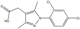 [1-(2,4-dichlorophenyl)-3,5-dimethyl-1H-pyrazol-4-yl]acetic acid 结构式