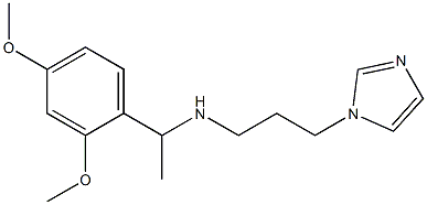 [1-(2,4-dimethoxyphenyl)ethyl][3-(1H-imidazol-1-yl)propyl]amine 结构式