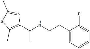 [1-(2,5-dimethyl-1,3-thiazol-4-yl)ethyl][2-(2-fluorophenyl)ethyl]amine 结构式