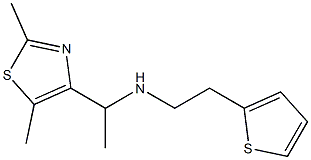 [1-(2,5-dimethyl-1,3-thiazol-4-yl)ethyl][2-(thiophen-2-yl)ethyl]amine 结构式