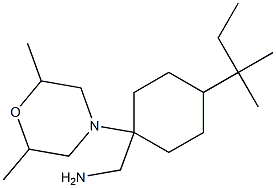 [1-(2,6-dimethylmorpholin-4-yl)-4-(2-methylbutan-2-yl)cyclohexyl]methanamine 结构式