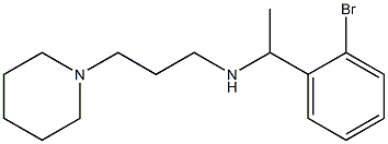 [1-(2-bromophenyl)ethyl][3-(piperidin-1-yl)propyl]amine 结构式