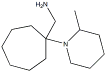 [1-(2-methylpiperidin-1-yl)cycloheptyl]methanamine 结构式