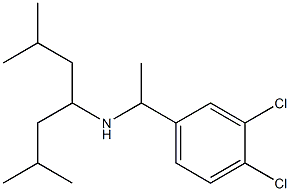 [1-(3,4-dichlorophenyl)ethyl](2,6-dimethylheptan-4-yl)amine 结构式